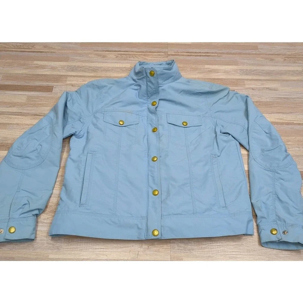 Vintage LL Bean All Conditions "2 In One" Jacket Womens Small Blue Poly Shell - Picture 1 of 8